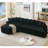 127''  Large Sectional Sofa ,Elegant Curved Design ,High-Resilience Foam ,Ten Back Cushions,L-Shape Left Sofa,No Assembly  Required(-Soft Fabric)-943504273