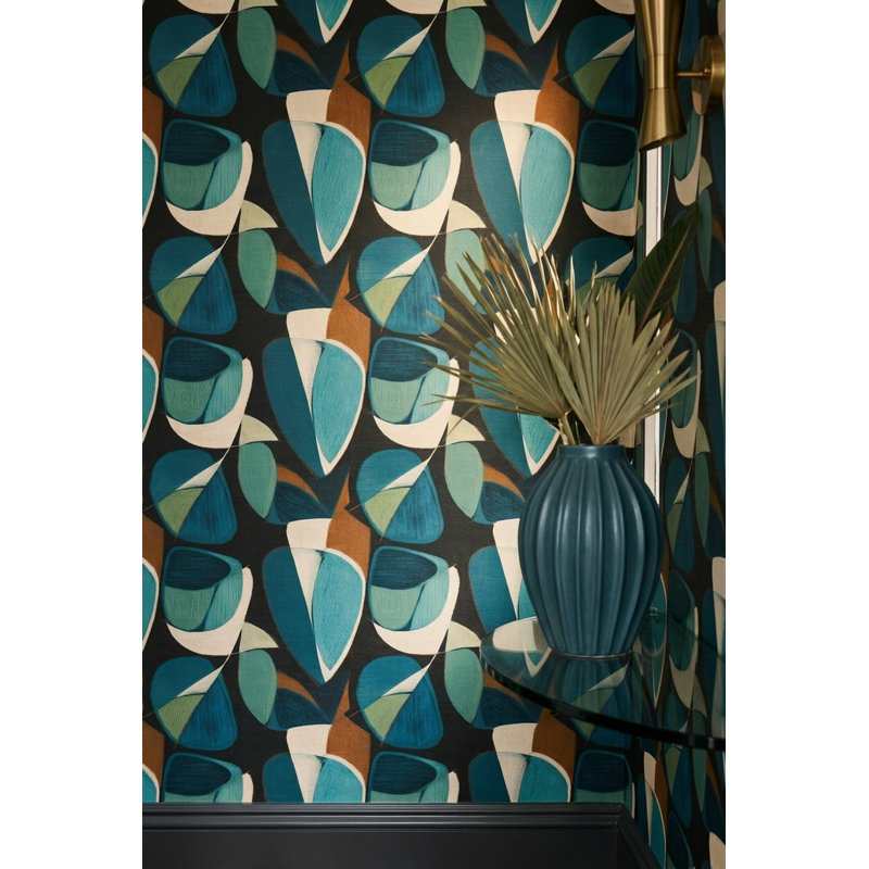 Décoration murale amovible de style Mid-Century moderne géométrique abstrait, Non-Woven Non-Pasted