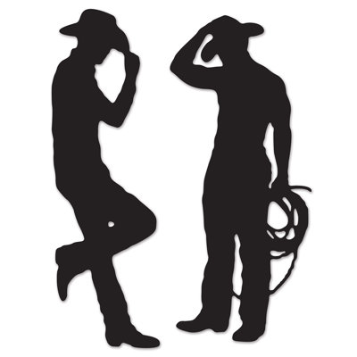 Cowboy Silhouettes - 35" & 37" - Pack of 12