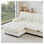 Canapé modulaire en L 77 po avec repose-pieds beige-1118454963