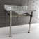 Monarch Marble Rectangular Console Bathroom Sink with Overflow