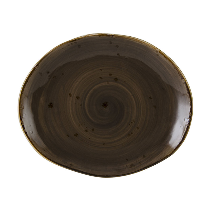 Tuxton Artisan Geode Porcelain Platter, Black