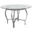 Table de salle à manger ronde en verre avec cadre en métal arqué Syracuse-28656591-28656594