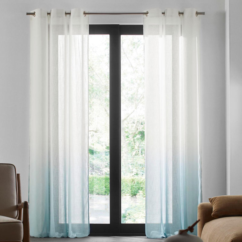 Nimbus Eyelet Sheer Single Curtain, 145 W x 298 D cm, Green