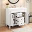 Meuble-lavabo 36 po avec lavabo supérieur, armoire de rangement moderne avec 2 portes à fermeture douce, meuble-lavabo simple-129051290