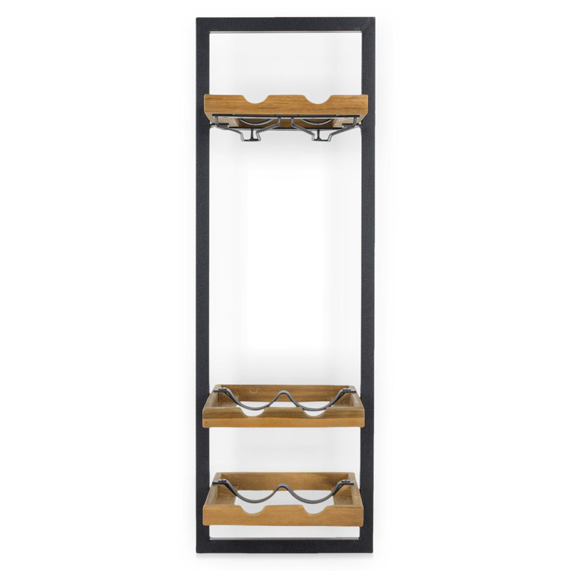 6 Bottle Floor Wine Bottle Rack in