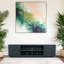 Meuble télé 89 po pour téléviseur de 100 po ou moins, sans assemblage, finition noire