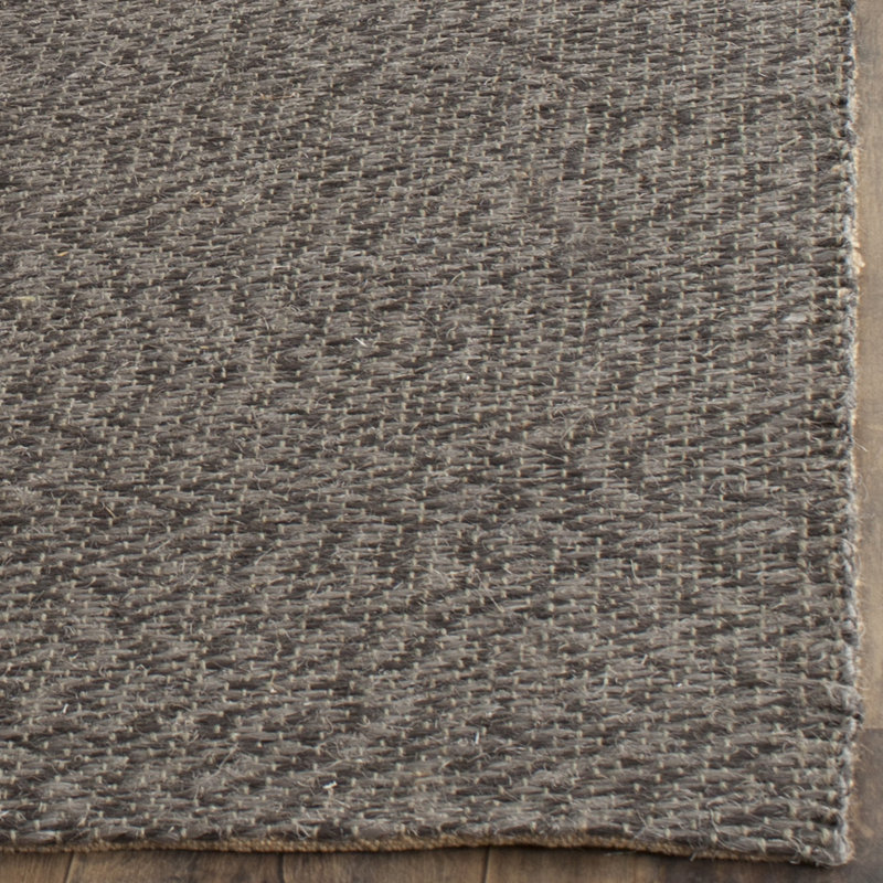 Auckland Jute/Sisal Black/Gray Area Rug, Rectangle 5' x 8'