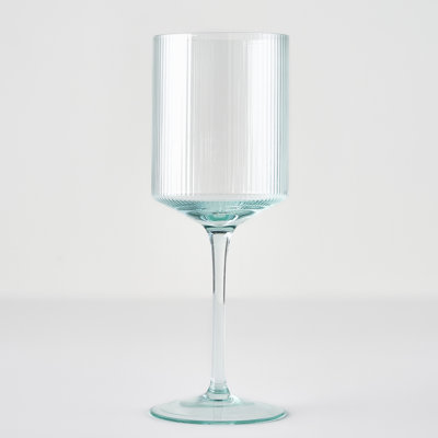 Stripe Ribbed Wine Glass