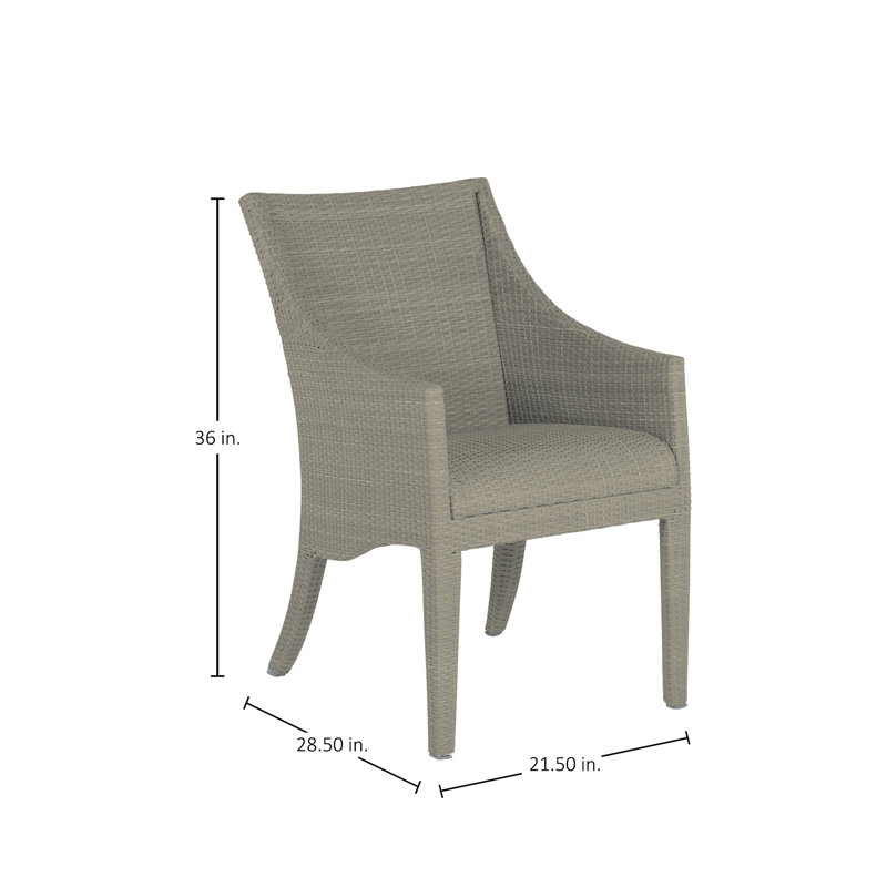 Athena Plus Patio Dining Armchair, Oyster