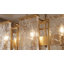 Lustre doré à 12 lumières avec panneaux en cristal Pindall