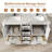 Riverford 60'' Fully Assembled Double Bathroom Vanity With Solid Surface White Granite Top