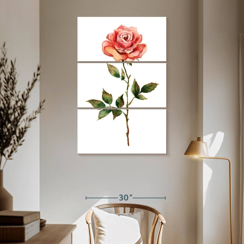 Single Rose, 65" H x 42" W