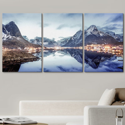 Nature Landscape Arctic Snow Mountain Range Village Nature Wilderness Photography Realism Rustic Landscape Cool
