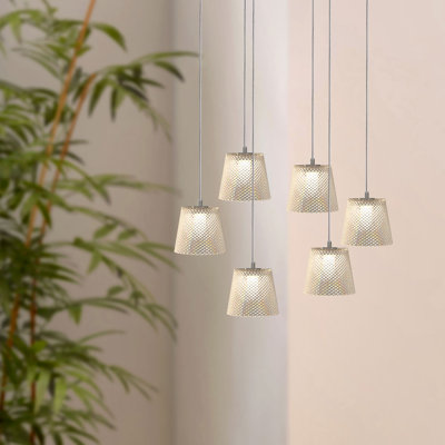 Luminaire suspendu conique à 6 lumières Emerie