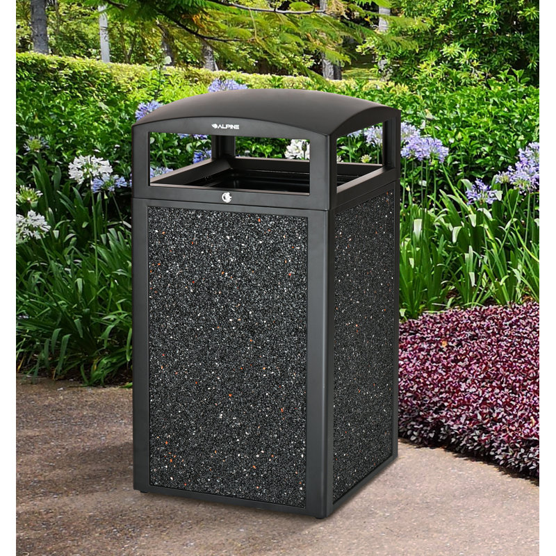 Poubelle d'extérieur 40 gallons, gris
