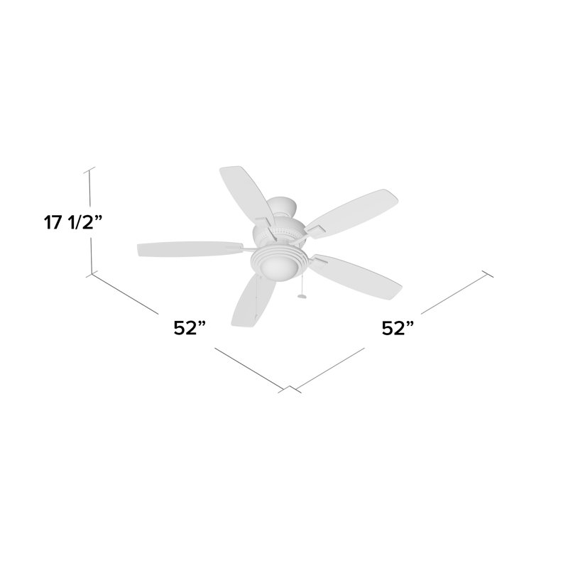 52'' Ceiling Fan with LED Lights, Oil Brushed Bronze with Cherry/Walnut Blades