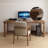 Tan Rectangular Solid Wood desks-107971879