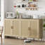 Buffet 70 po en rotin avec rangement-709207695