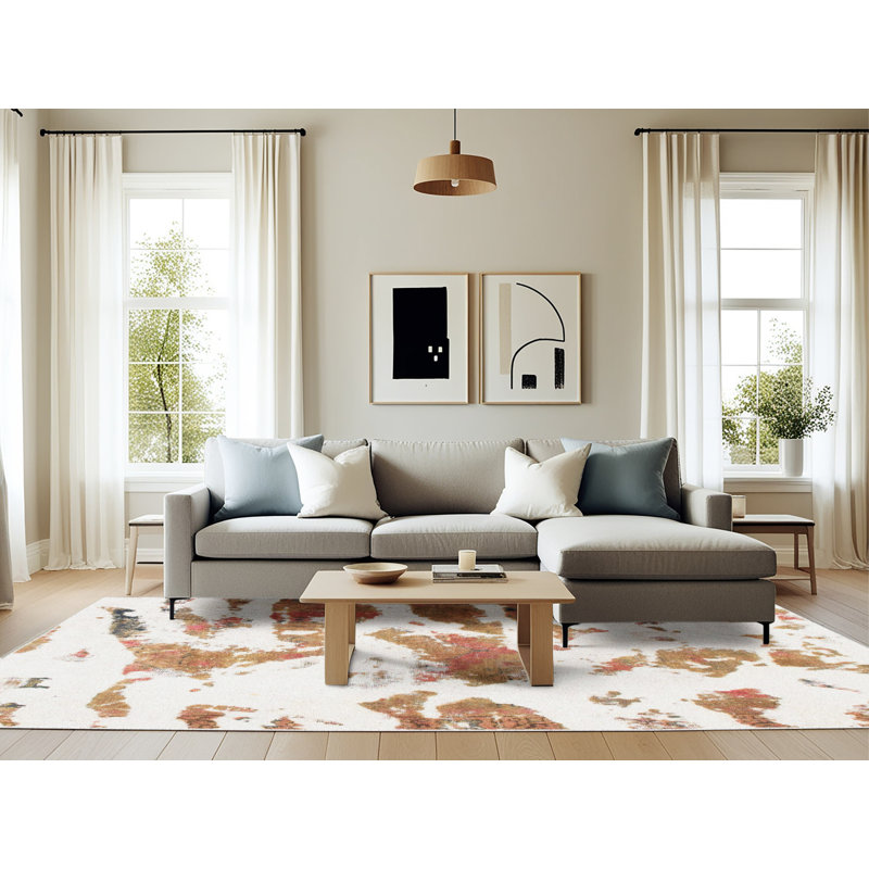 Tapis abstrait moderne 987, Rectangle 6 pi x 9 pi