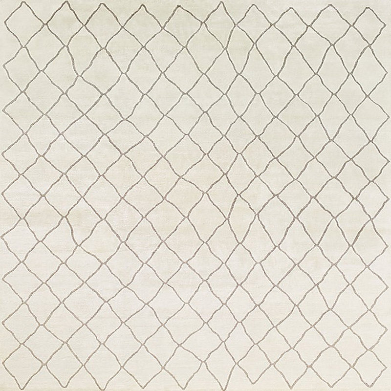 Tapis gris Brodea, Carré 5 pi