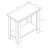 Tanith Grey Laminate Accent Table - Side, End or Nightstand Table, 21.85'' H X 23.56'' W X 11.48'' D