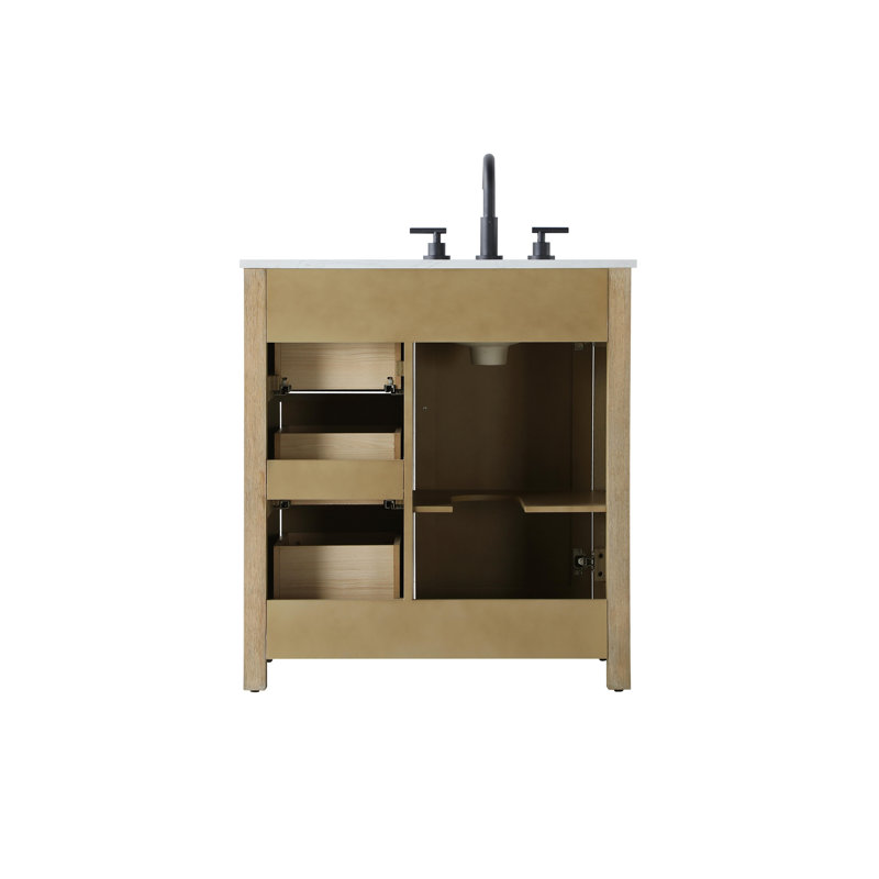 Meuble-lavabo simple 32 po, Lin chêne