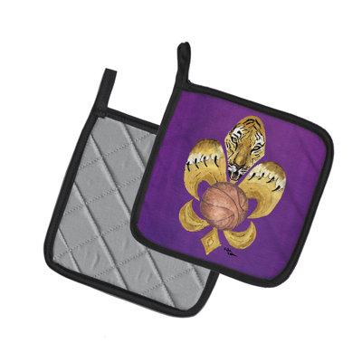 Cuisinier poignée à basket fleur de lis caroline Tiger