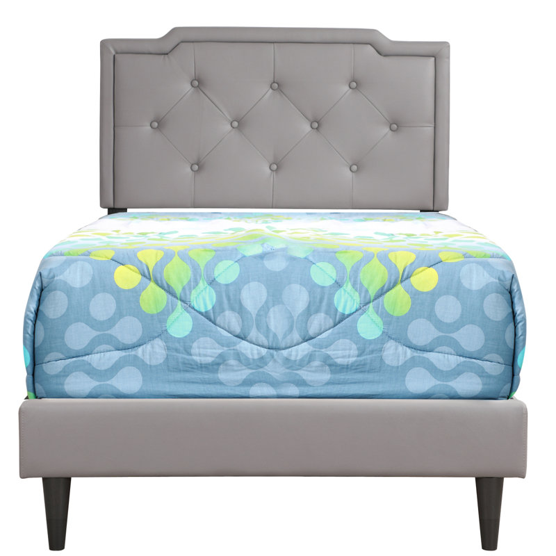 Casual Bed Frame In Light Gray