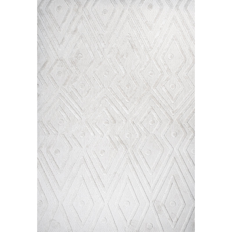 Tapis ivoire intérieur / extérieur Fierros, Rectangle 3 pi 1 po x 5 pi