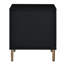 Table de chevet noire, argentée et dorée 3 - offrant un espace de rangement adéquat pour la chambre à coucher avec glissières de tiroir en métal