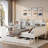 Wooden Daybed With 3 Drawers, Usb Ports And Desk-108250022-108250016