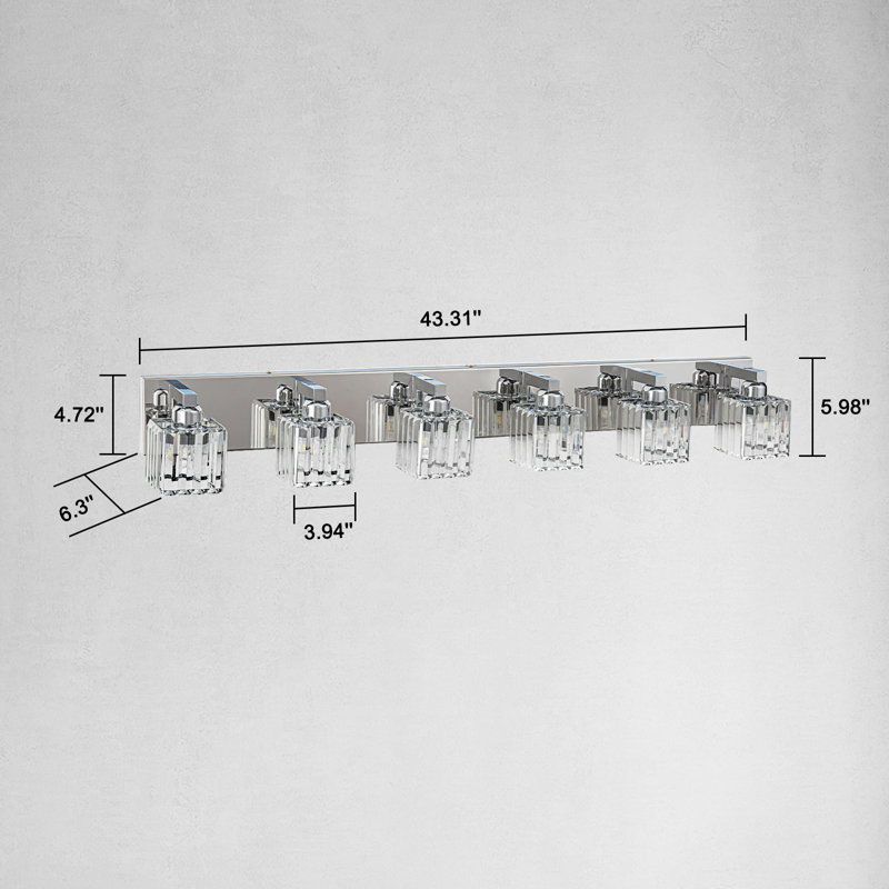 Éclairage pour meuble-lavabo à intensité variable Paislyn, Chrome, 6