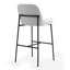 Ensemble de 2 tabourets de comptoir en tissu Necie avec pieds en métal-290601951