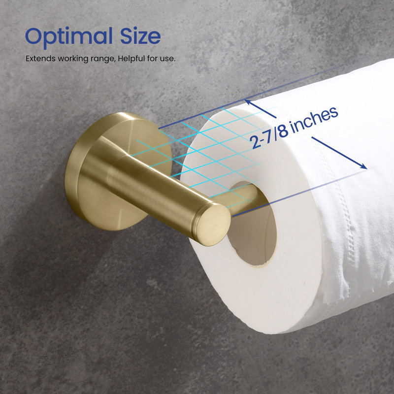 Circular 4 - Piece Bathroom Hardware Set, Or brossé