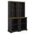2-Piece Tall Freestanding Cabinet Set, Open Storage Bookshelf With Curved Design, Anti-Tip Device-1861905107