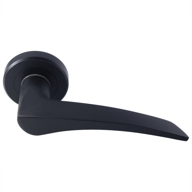 Serozzetta Latch Door Handle, Matt Black