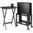 Wood Allen Folding Coffee Table With Rolling Cart - 19"W X 14.5"D X 25.9"H
