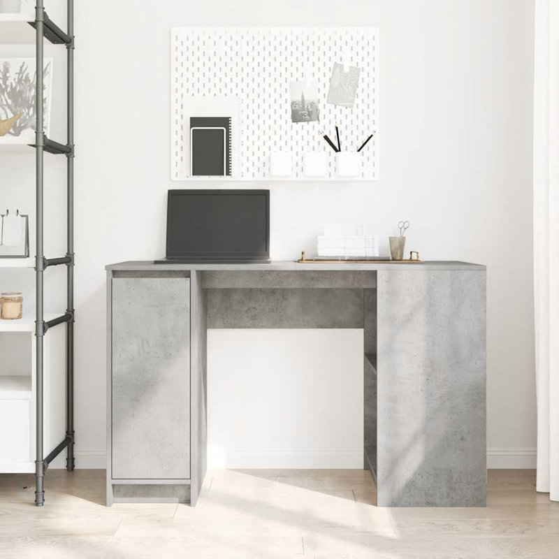Desk 120X42x76 Cm Engineered Wood, Concrete Grey