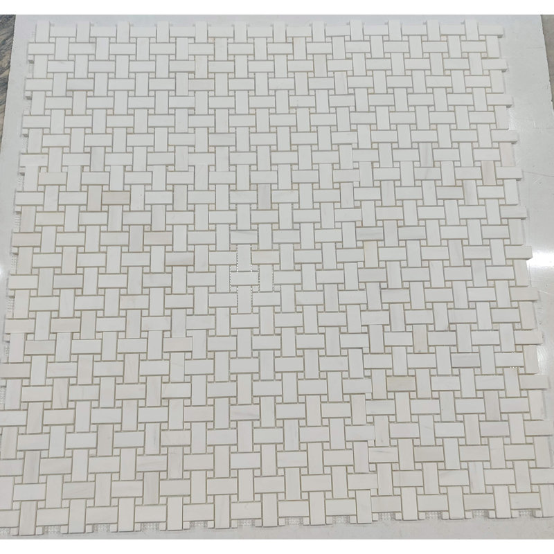 1" x 2" Marble Basketweave Mosaic Wall & Floor Tile