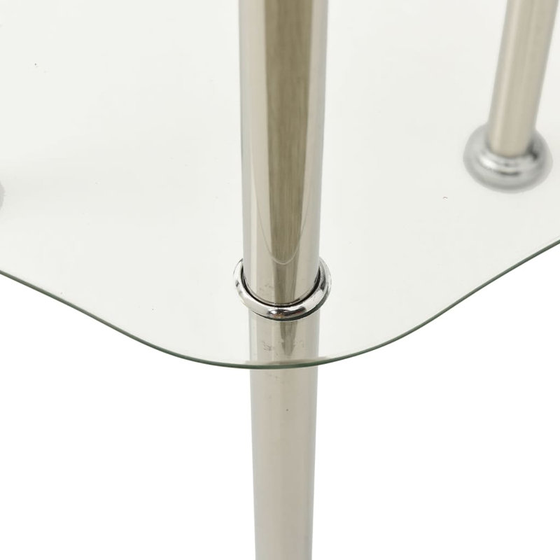 Pennside Glass End Table with Storage, Transparent