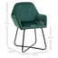 HOMCOM Modern Accent Chair Velvet-Touch Fabric Armchair Green-1482213233