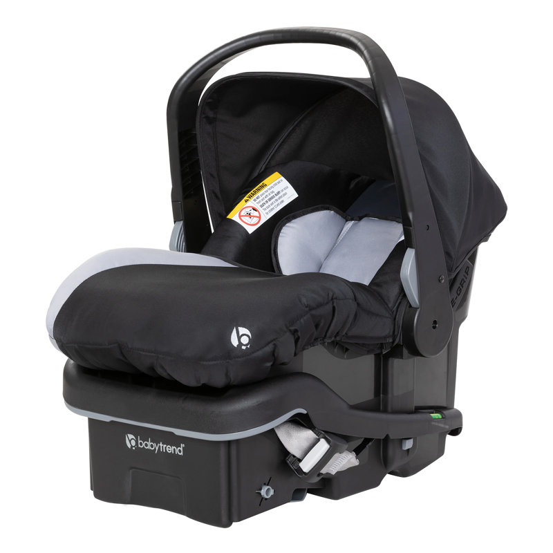 Siège d'auto pour bébé léger Baby Trend EZ-Lift Plus, housse et base confortables, orageux, 16.5" H x 27.2" W x 15.4" D, Noir