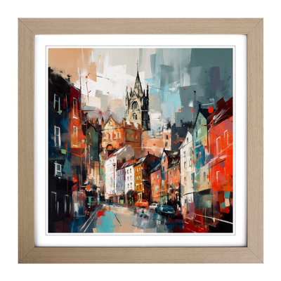 City Of Bristol Abstract Art No.4 - Single Picture Frame Print on Wood