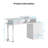 Manicure Nail Table For Nail Tech With Visible Display Desktop, Nail Workstation With Dust Collector, Wrist Cushion And 4 Large Drawers, White/Black-109186319