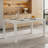 7 Piece Dining Table Set with 6 Upholstered Chairs, Solid Wood Squre Kitchen Table and Chairs Set, Mid-Century Modern Farmhouse Dining Room Table Set-474019285