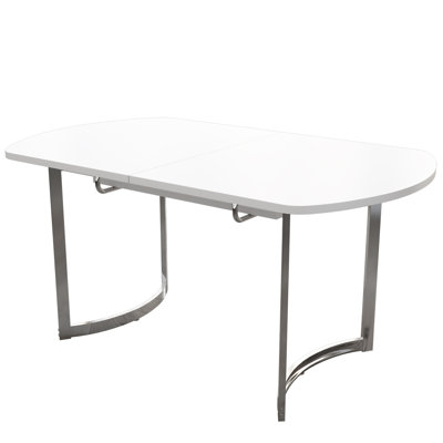 Dashonte Extendable Oval Metal Base Dining Table