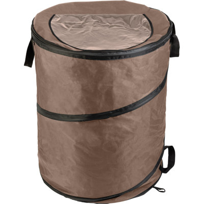 Poubelle escamotable avec couvercle à fermeture à glissière Wakeman - Corbeille pour le camping ou les fêtes