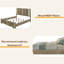 Queen Bed with LED,Sturdy Structure