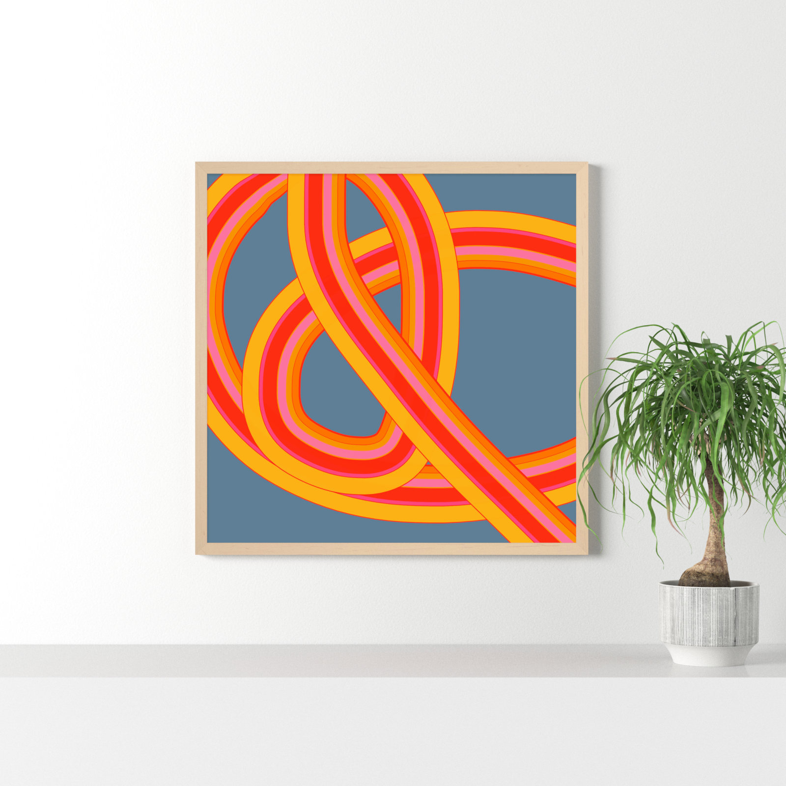 Twist Series I Hawaiian Twist by Jacques Pilon - Picture Frame Graphic Art, Brown, 36" H x 36" W x 1.25" D